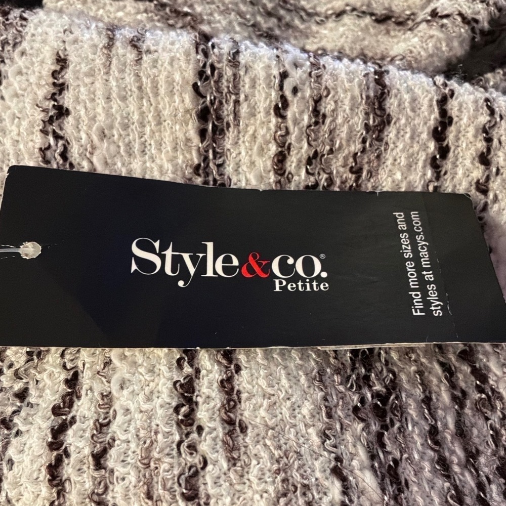 Style & Co Petite Open Front Cardigan PXL NWT Cotton Blend - Picture 4 of 7